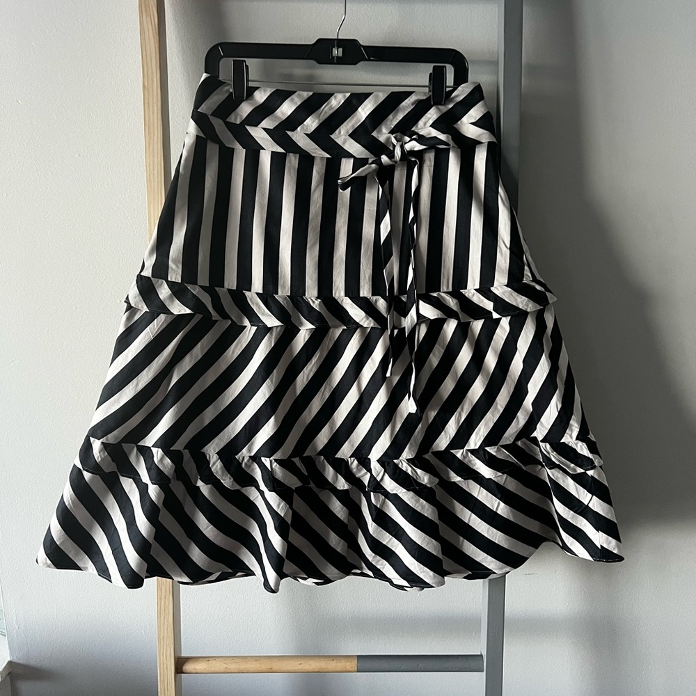 100% Cotton Stripped Skirt from Ann Taylor